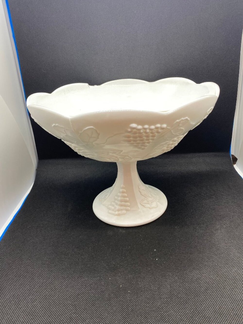 Indiana Glass Compote Grapevine Design